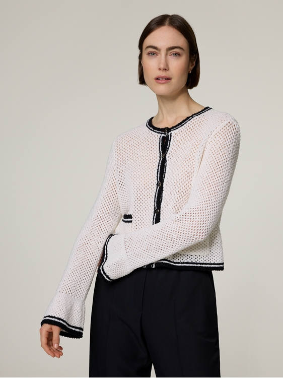 Bild von Strickjacke im Lochstrick